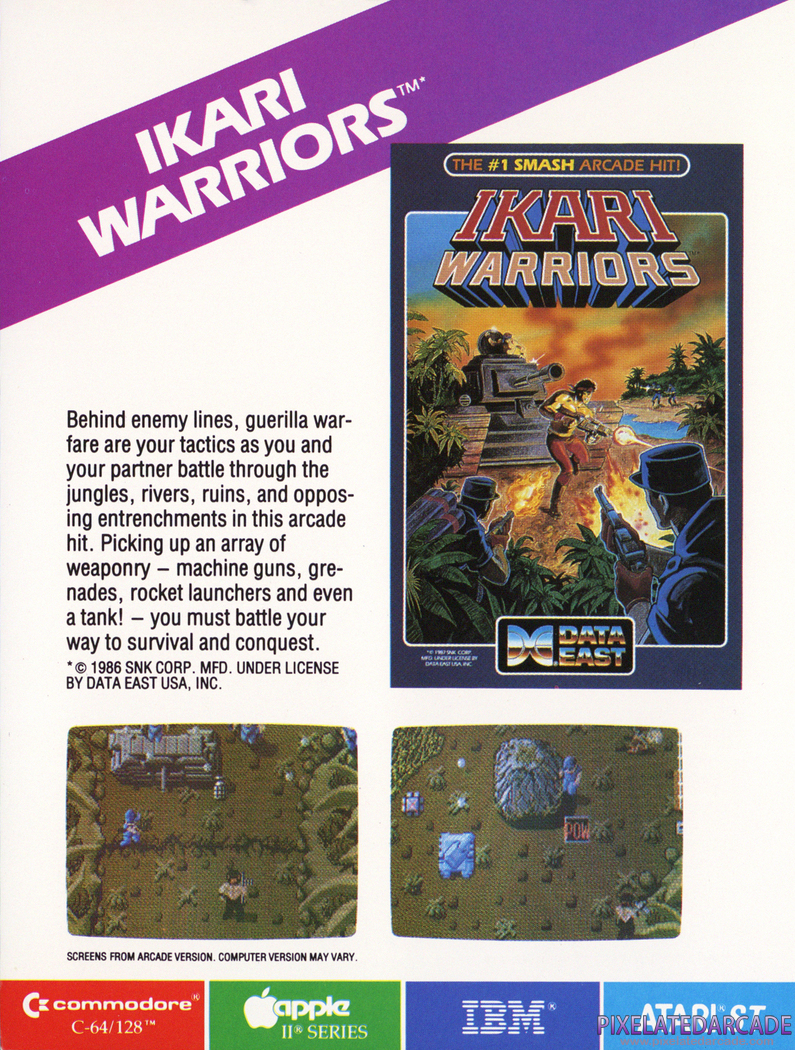 Ikari Warriors Advertisement: Data East product catalog