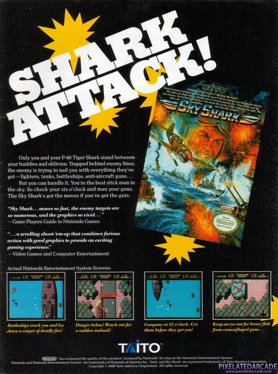 Sky Shark Advertisement: March 1990 magazine ad