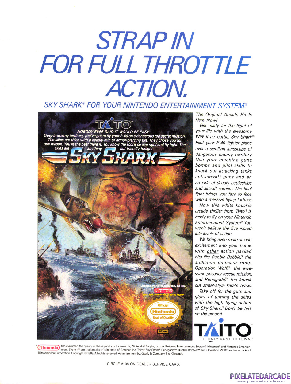 Sky Shark Advertisement: September 1989 magazine ad