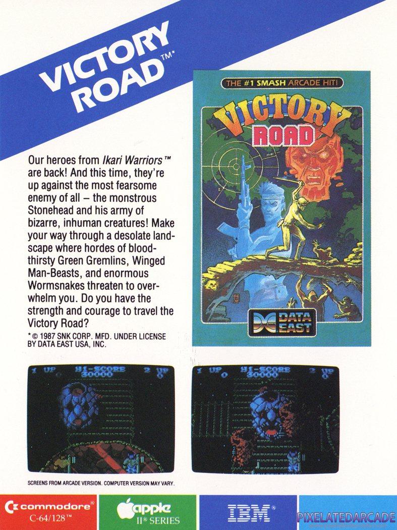 Ikari Warriors II: Victory Road Advertisement: Data East product catalog