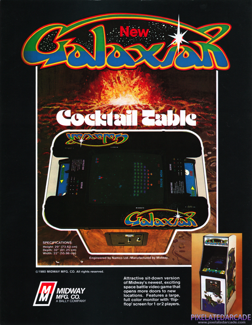 Galaxian Advertisement: Cocktail table flyer - Front