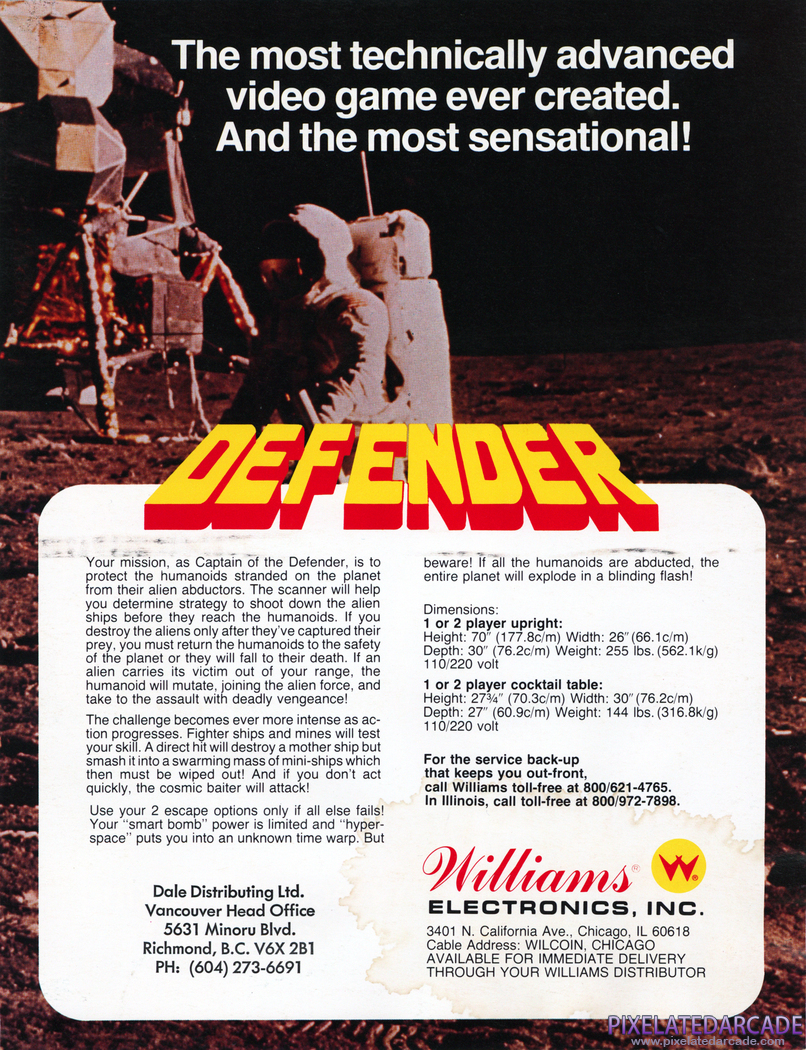 Defender Advertisement: Defender flyer - Back