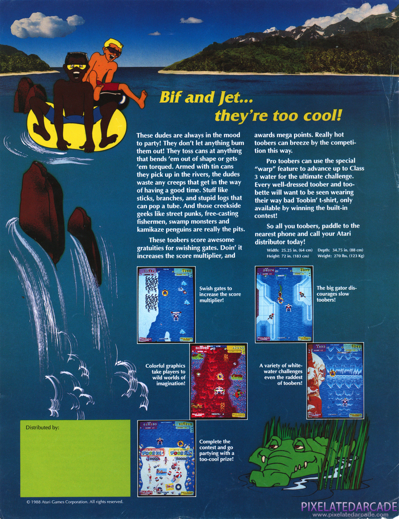 Toobin' Advertisement: Toobin' flyer - Back
