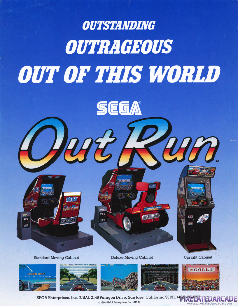 OutRun Advertisement: OutRun flyer - Front