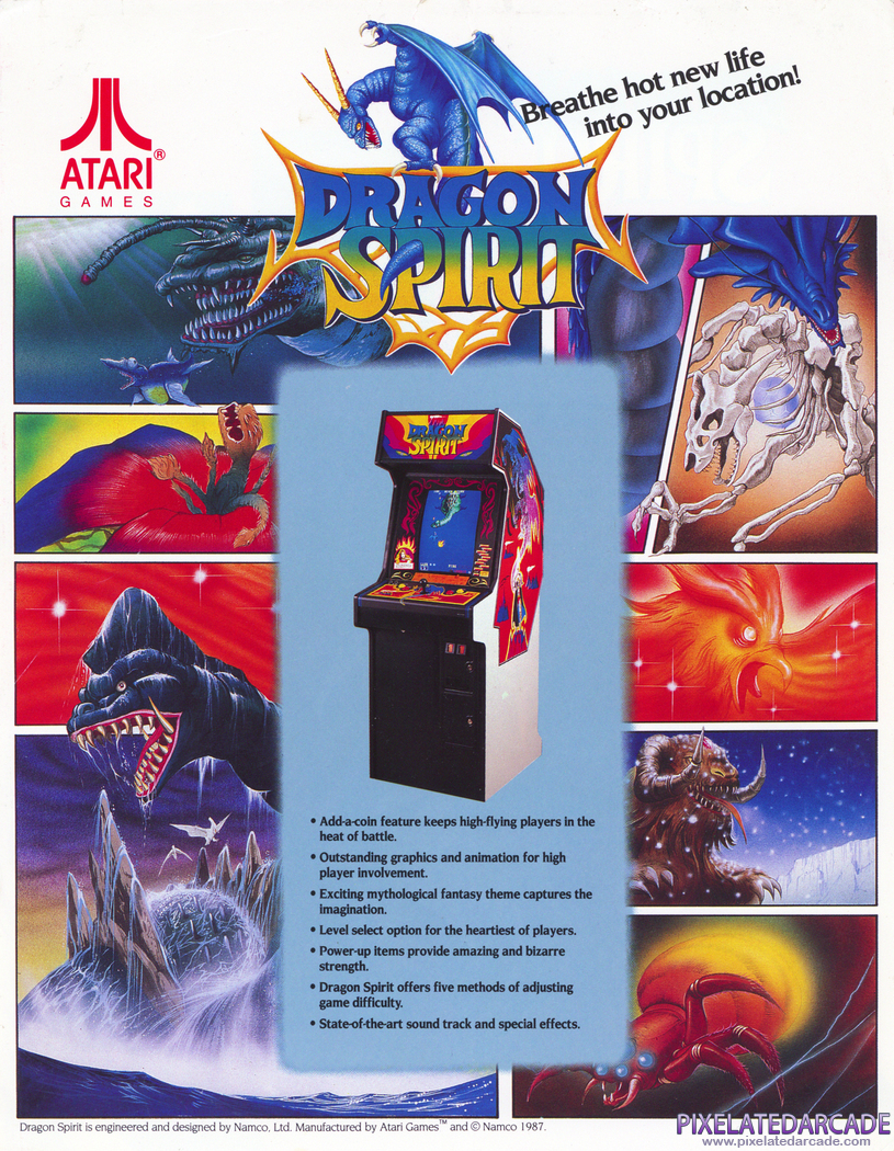 Dragon Spirit Advertisement: Dragon Spirit flyer - Front