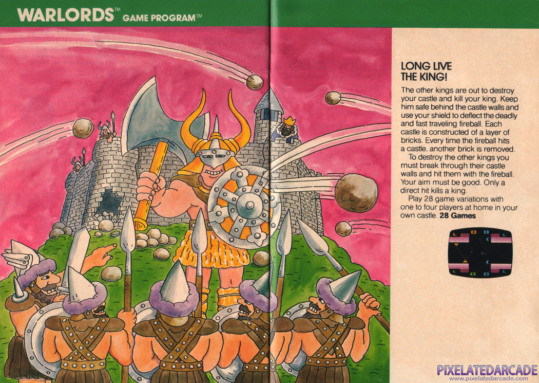 Warlords Advertisement: Atari Video Computer System product catalog