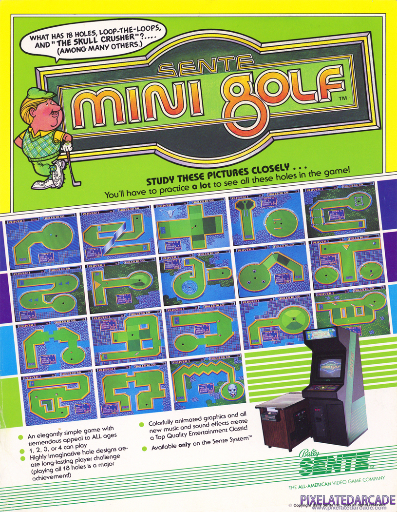 Mini Golf Advertisement: Sente Mini Golf flyer - Front