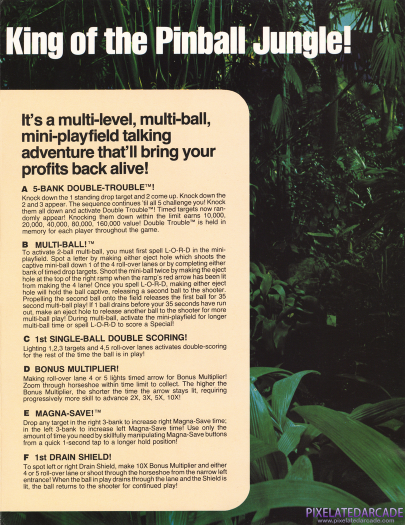 Jungle Lord Advertisement: Jungle Lord flyer - Inside Right