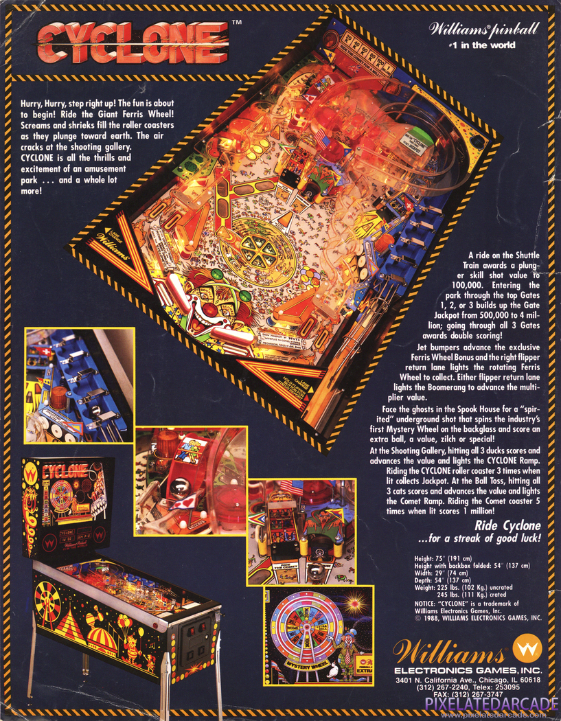 Cyclone Advertisement: Cyclone flyer - Back
