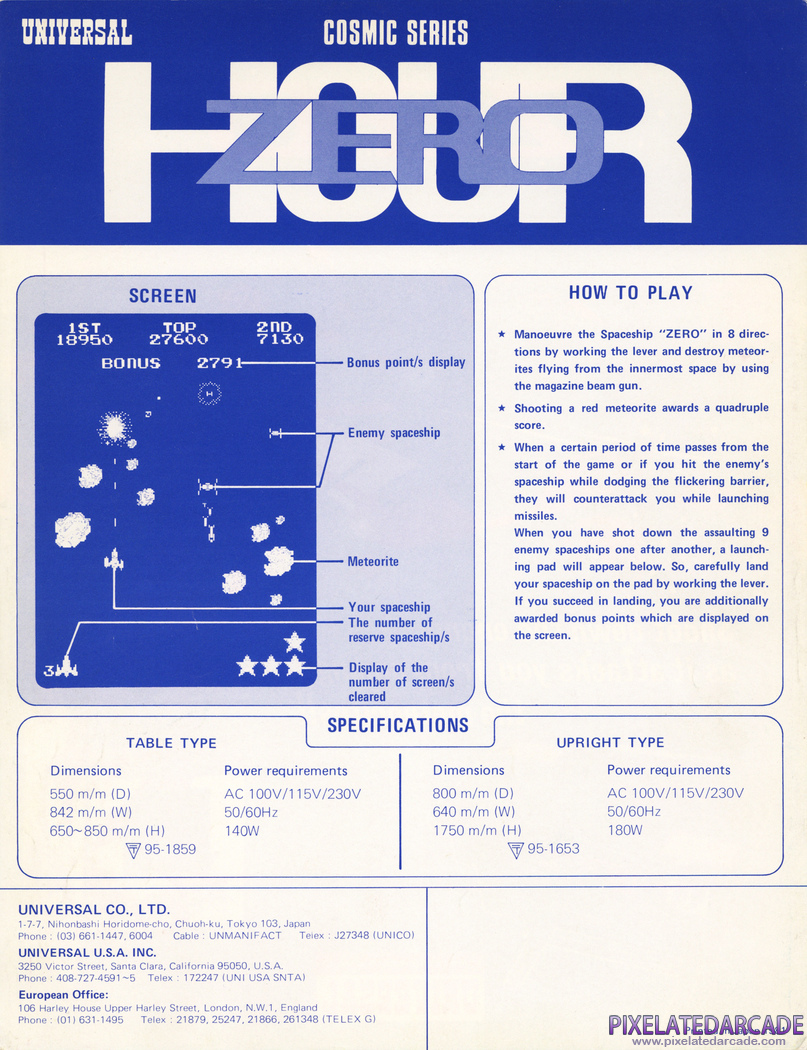 Zero Hour Advertisement: Zero Hour flyer - Back