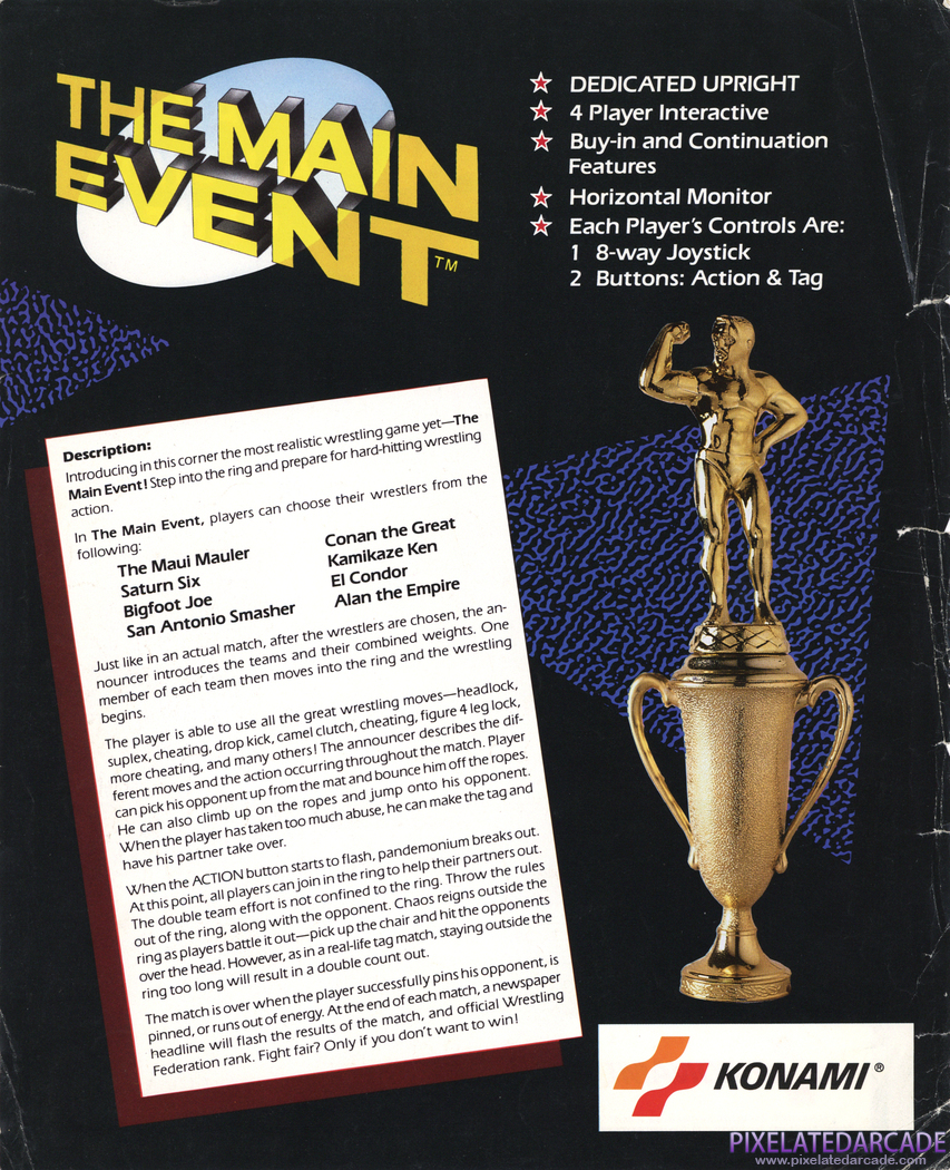 The Main Event Advertisement: The Main Event flyer - Back
