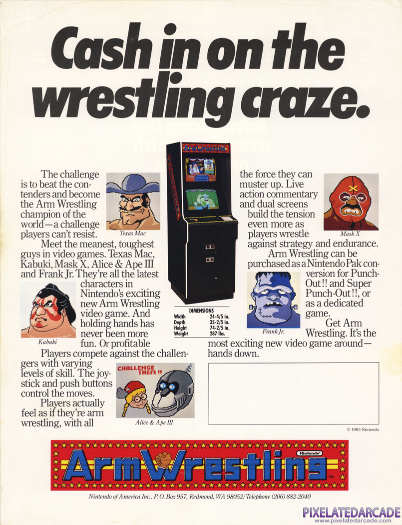 Arm Wrestling Advertisement: Arm Wrestling flyer - Back