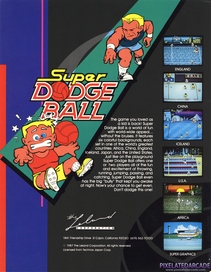 Super Dodge Ball Advertisement: Super Dodge Ball flyer - Front
