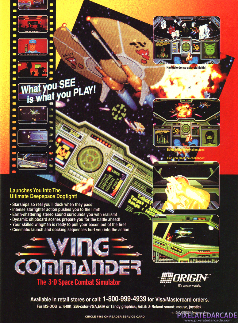 Wing Commander Advertisement: November 1990 magazine ad