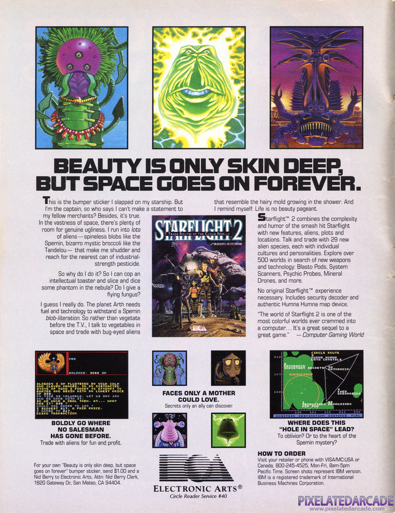 Starflight 2: Trade Routes of the Cloud Nebula Advertisement: January 1991 magazine ad Starflight 2: Trade Routes of the Cloud Nebula Advertisement: January 1991 magazine ad