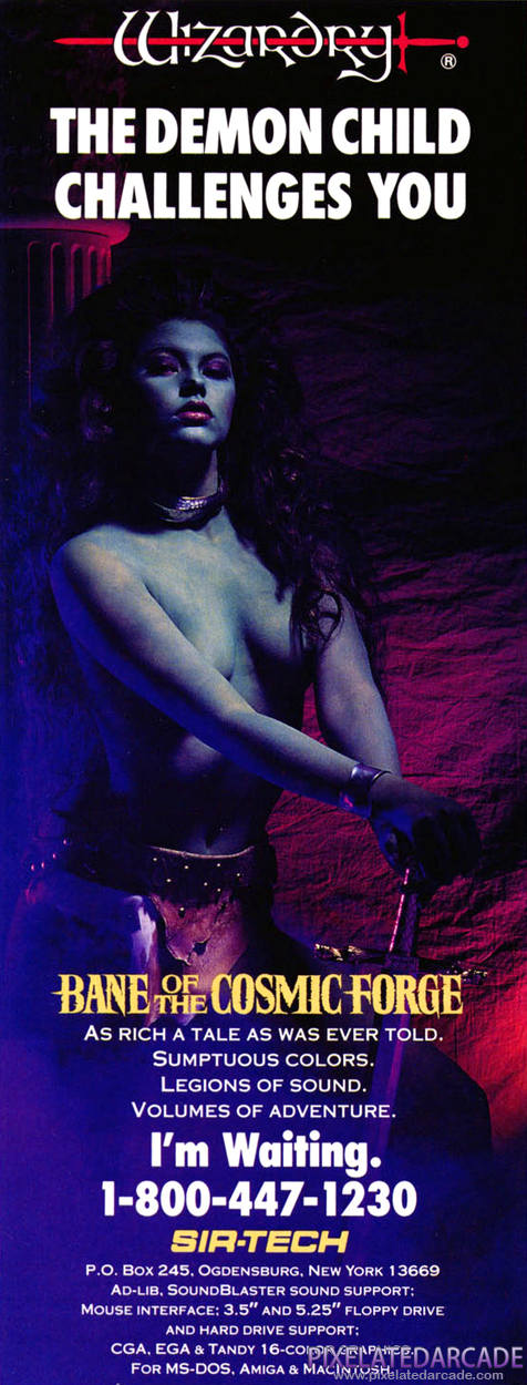 Wizardry: Bane of the Cosmic Forge Advertisement: June 1991 magazine ad
