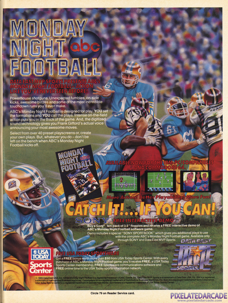 ABC Monday Night Football Advertisement: December 1989 magazine ad