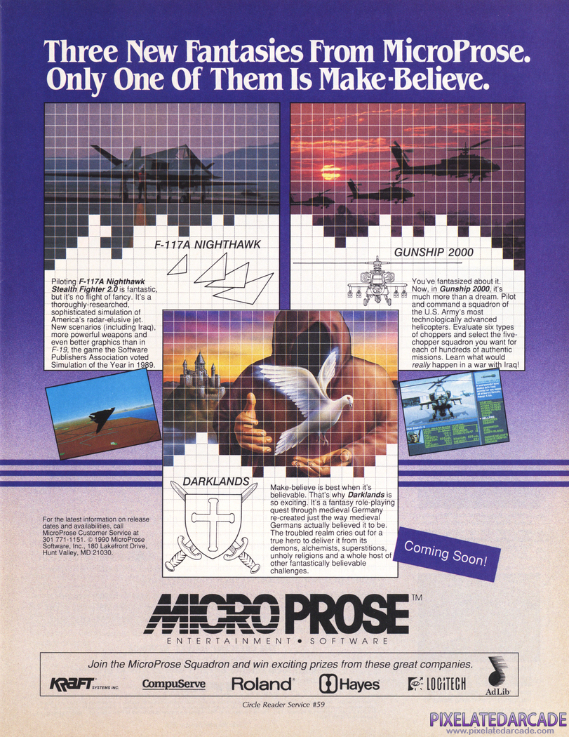 Gunship 2000 Advertisement: January 1991 magazine ad