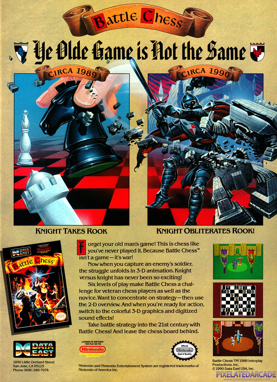 Battle Chess Advertisement: November 1990 magazine ad