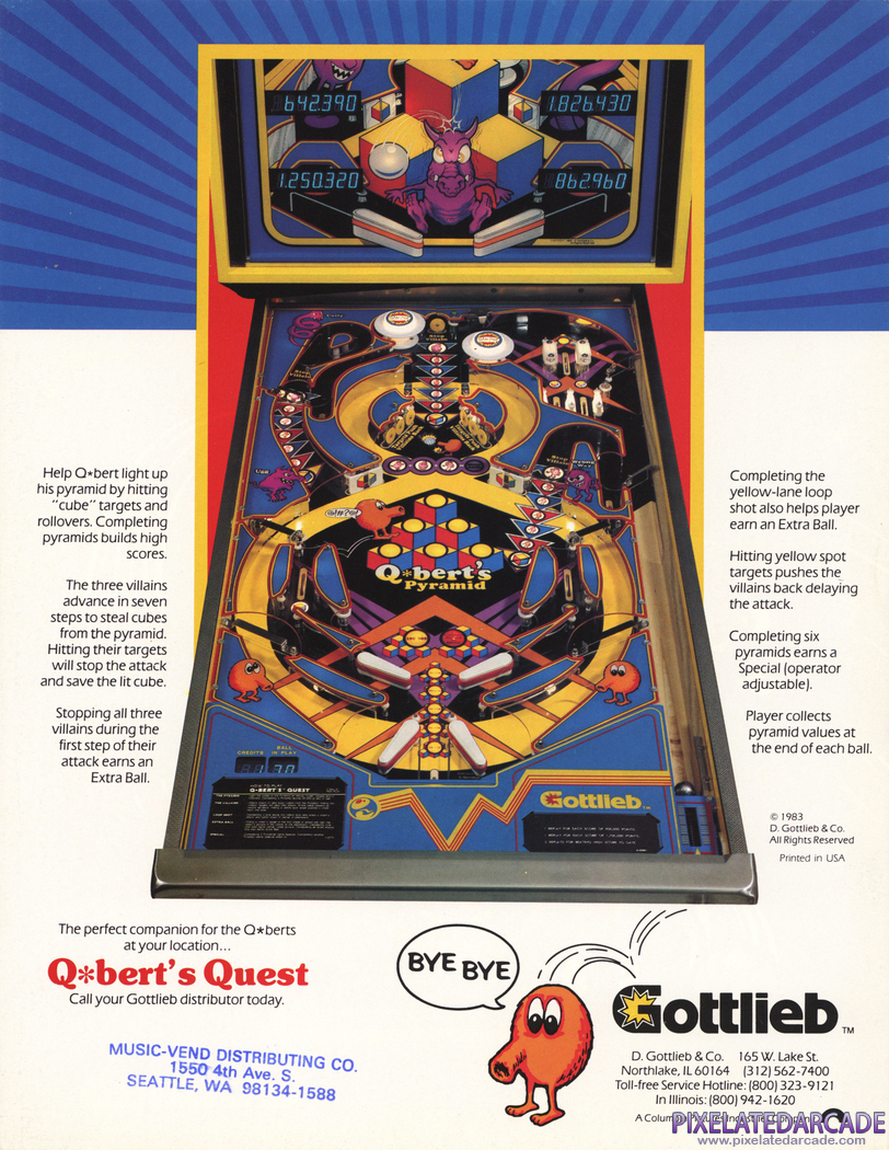 Q*bert's Quest Advertisement: Q*bert's Quest flyer - Back