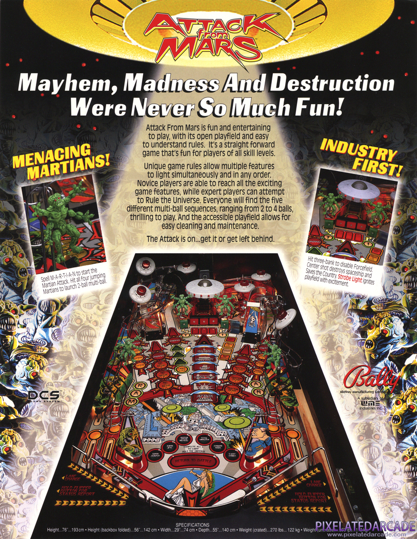 Attack from Mars Advertisement: Attack from Mars flyer - Back