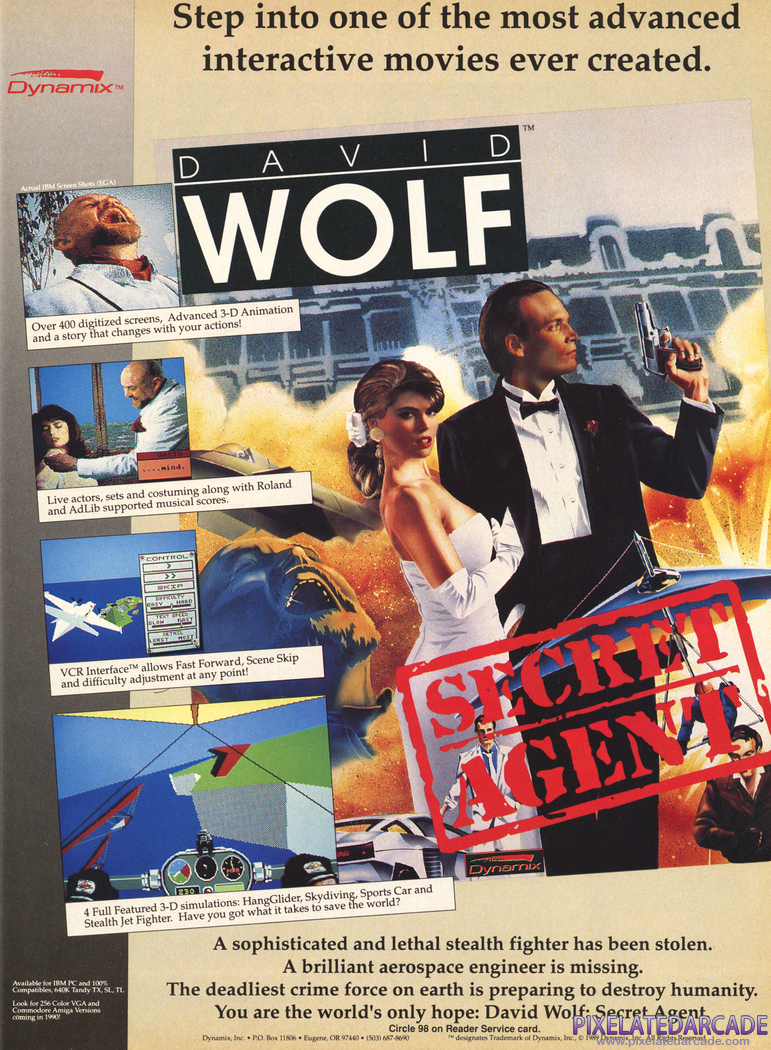 David Wolf: Secret Agent Advertisement: December 1989 magazine ad