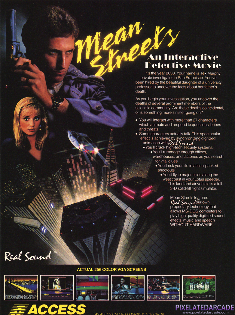 Mean Streets Advertisement: December 1989 magazine ad