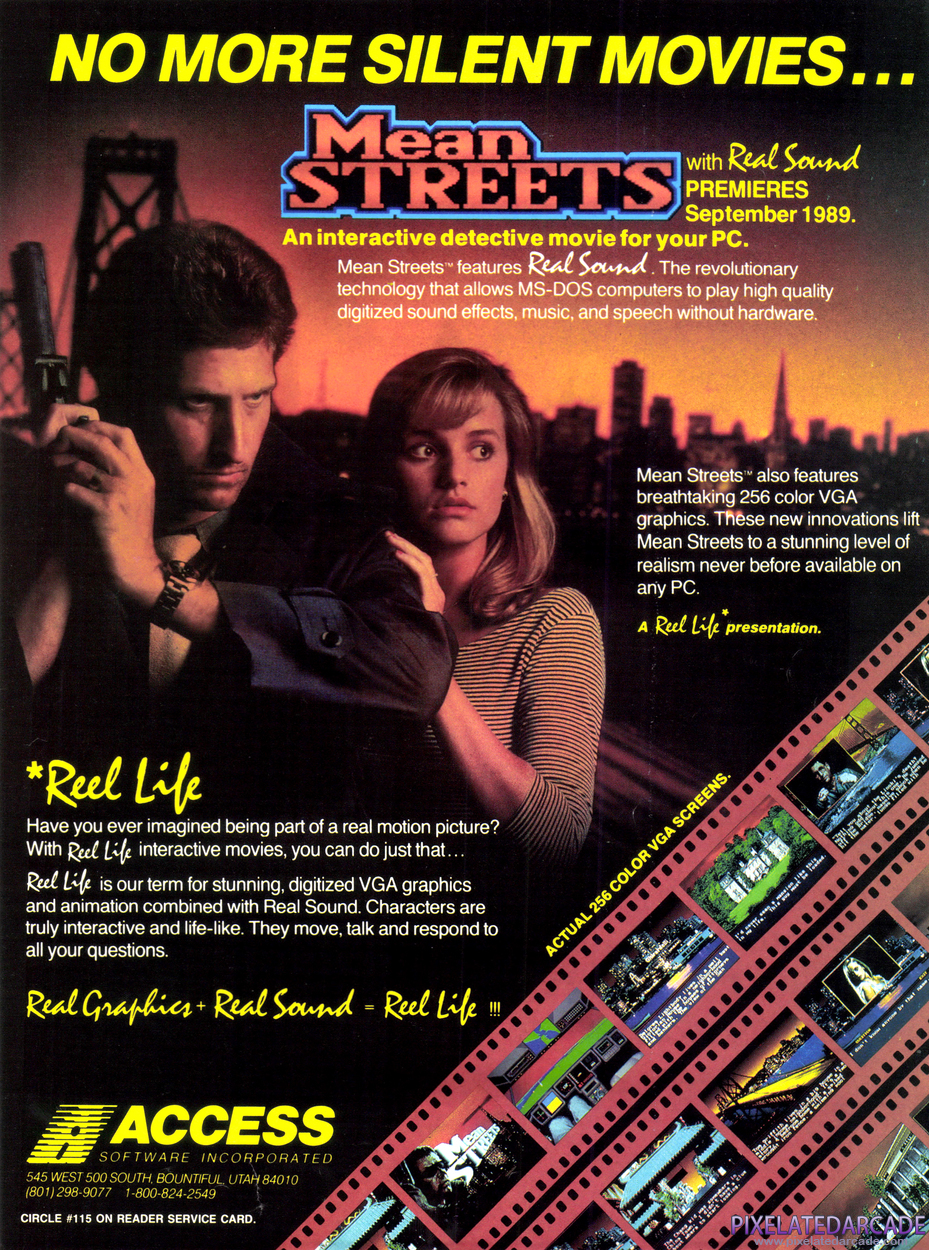 Mean Streets Advertisement: October 1989 magazine ad