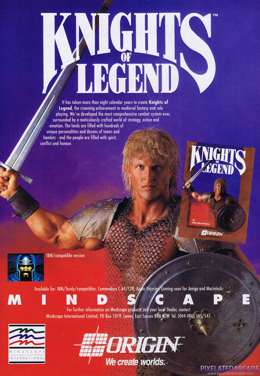 Knights of Legend Advertisement: February 1990 magazine ad