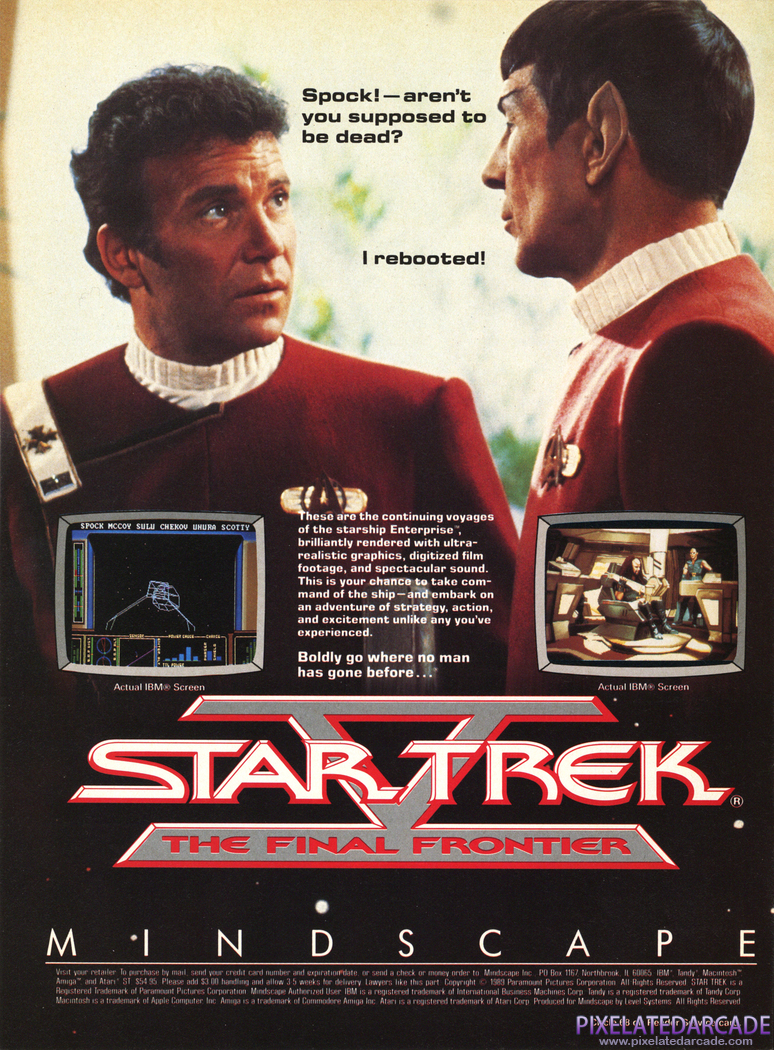 Star Trek V: The Final Frontier Advertisement: December 1989 magazine ad