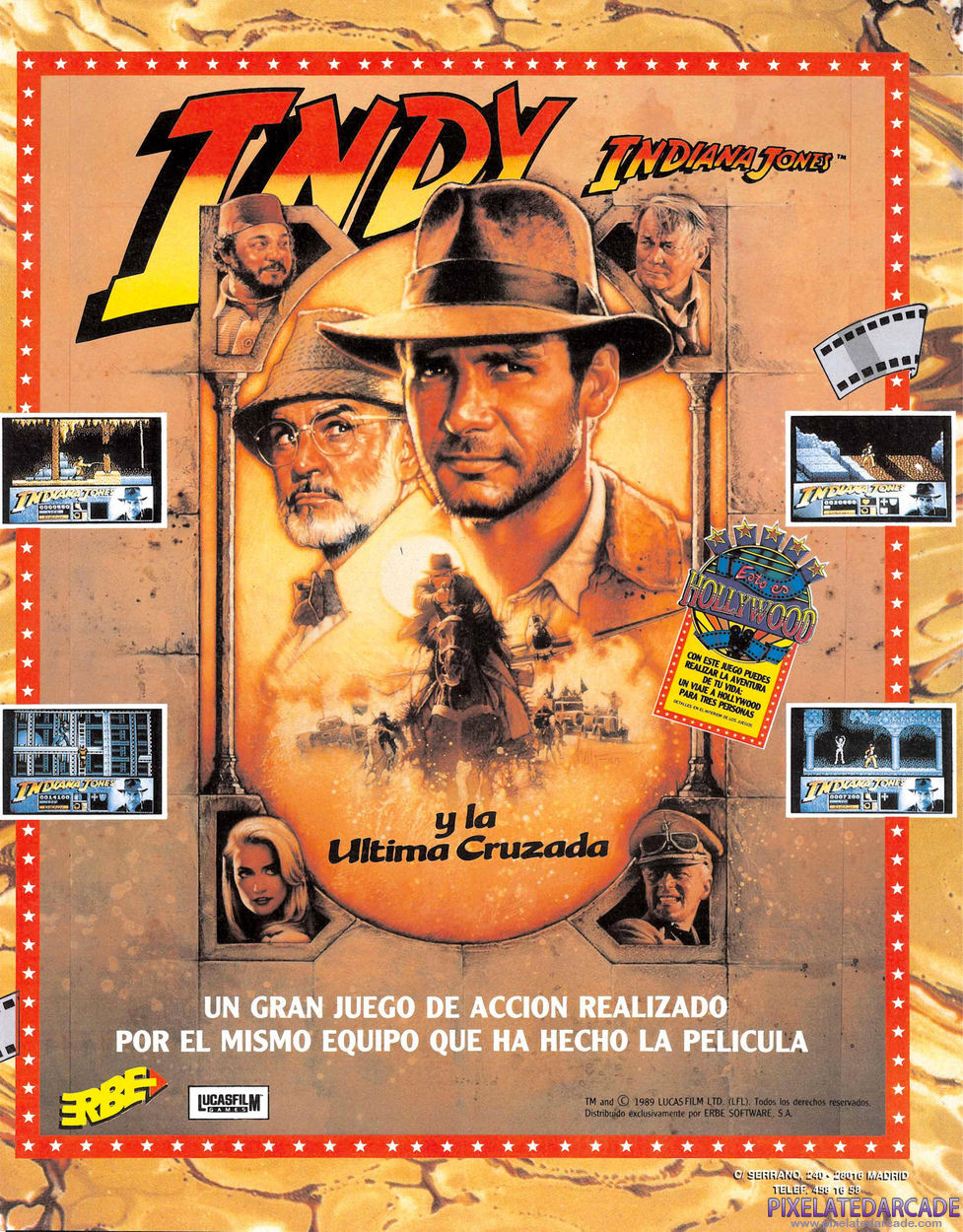 Indiana Jones and the Last Crusade: The Action Game Advertisement: September 1989 magazine ad Indiana Jones and the Last Crusade: The Action Game Advertisement: September 1989 magazine ad