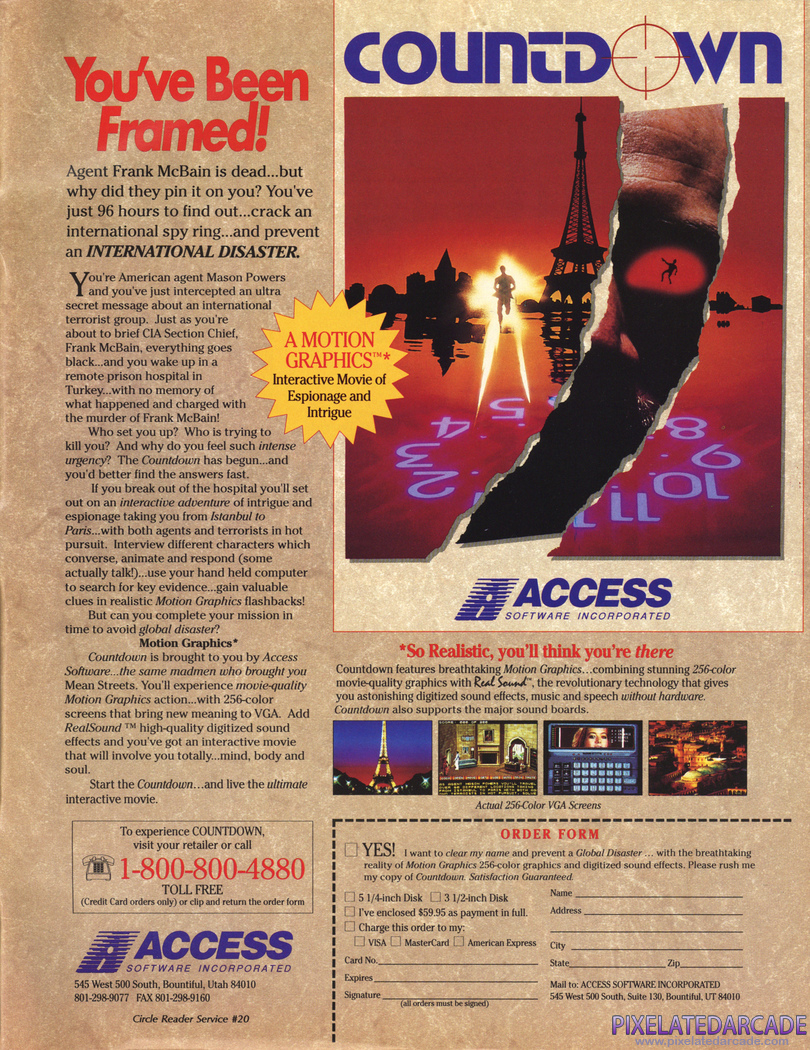 Countdown Advertisement: January 1991 magazine ad