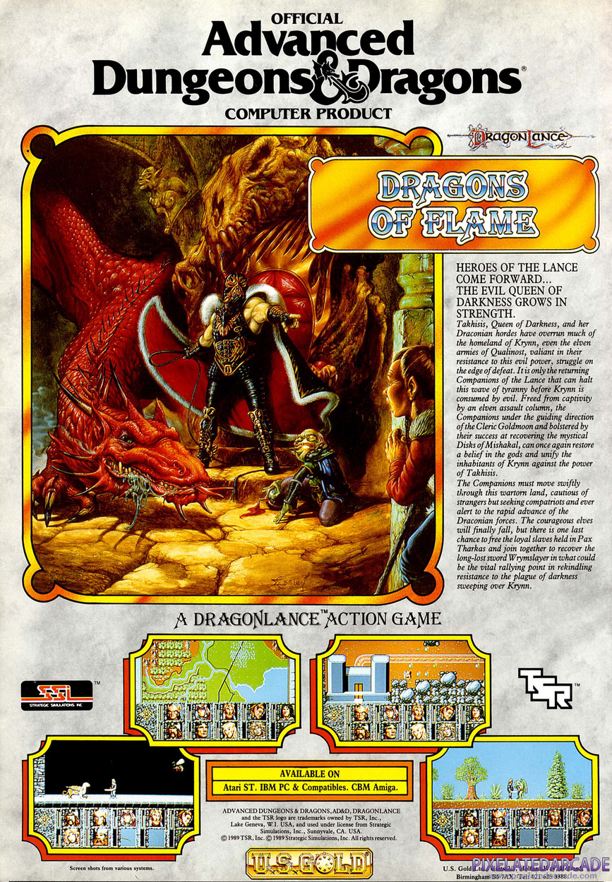 Dragons of Flame Advertisement: December 1989 magazine ad