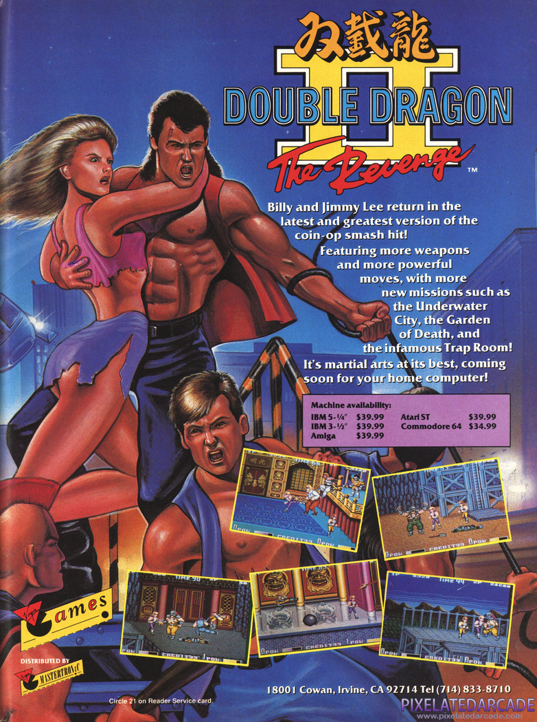 Double Dragon II: The Revenge Advertisement: December 1989 magazine ad