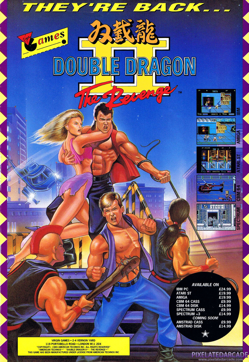 Double Dragon II: The Revenge Advertisement: February 1990 magazine ad