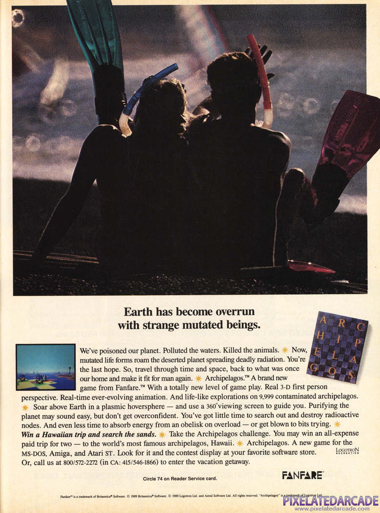 Archipelagos Advertisement: December 1989 magazine ad