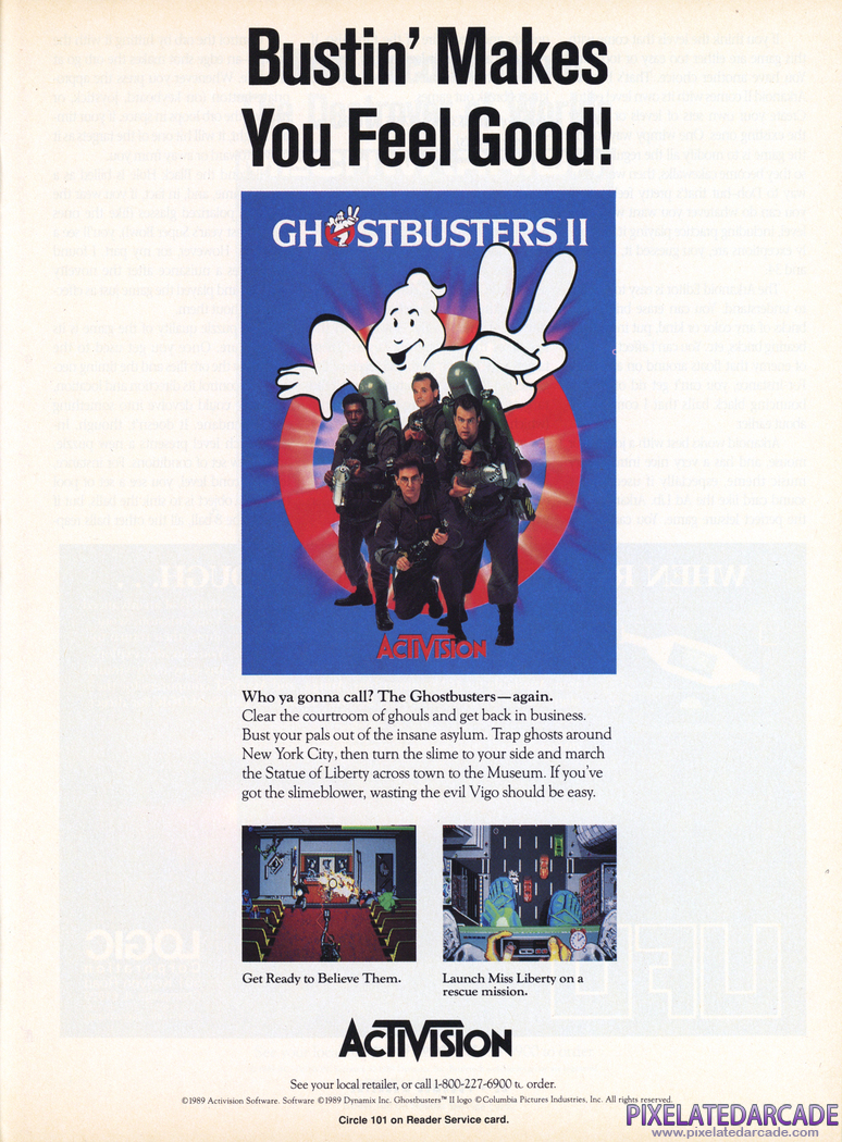 Ghostbusters II Advertisement: December 1989 magazine ad