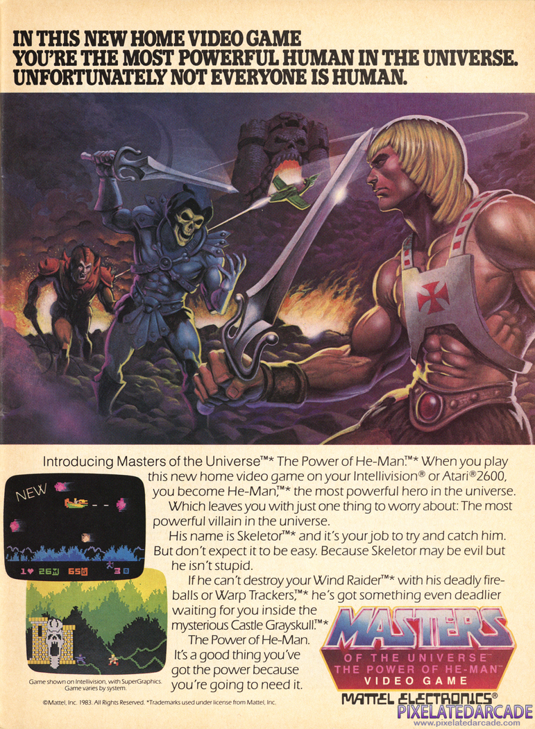 Masters of the Universe: The Power of He-Man Advertisement: December 1983 magazine ad
