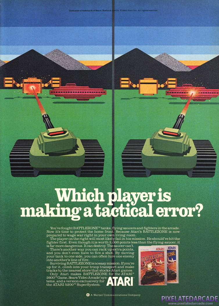 Battlezone Advertisement: December 1983 magazine ad