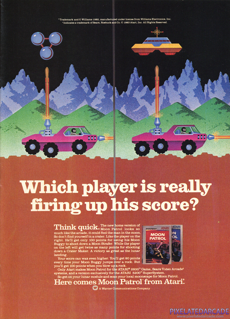 Moon Patrol Advertisement: December 1983 magazine ad