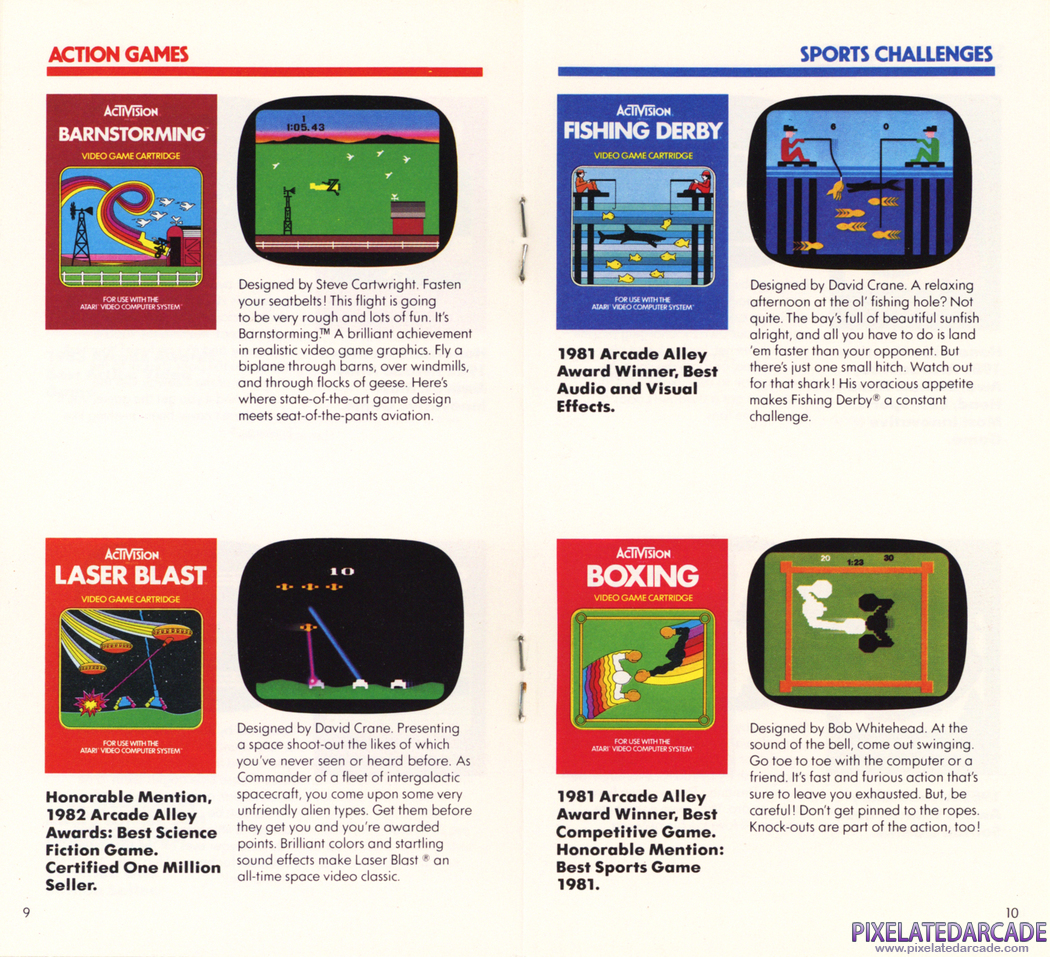Barnstorming Advertisement: Activision Winter/Spring 1983 product catalog