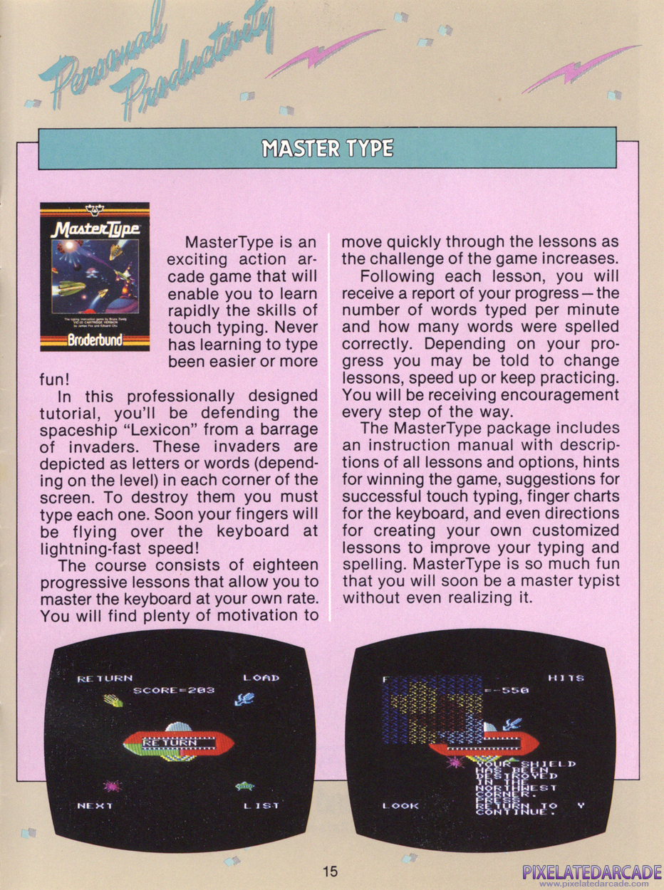 MasterType Advertisement: Brøderbund 1983 product catalog
