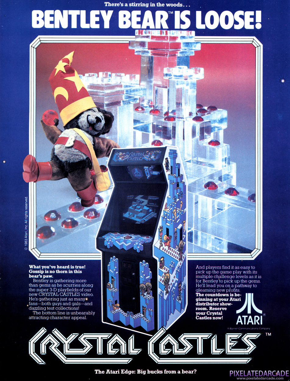 Crystal Castles Advertisement: Crystal Castles dedicated cabinet flyer (Alternate)