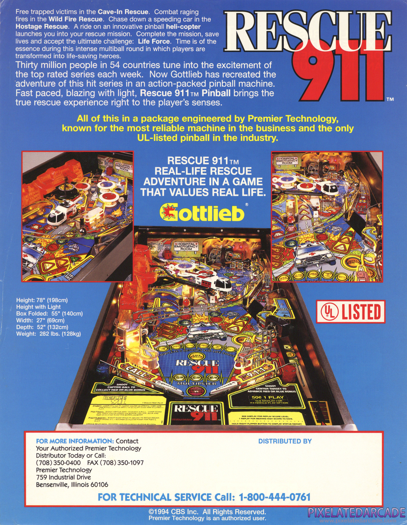 Rescue 911 Advertisement: Rescue 911 flyer - Back