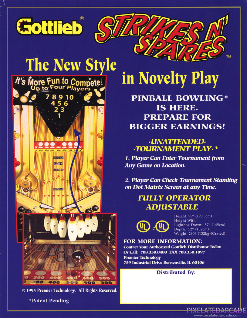 Strikes N' Spares Advertisement: Strikes N' Spares flyer - Back