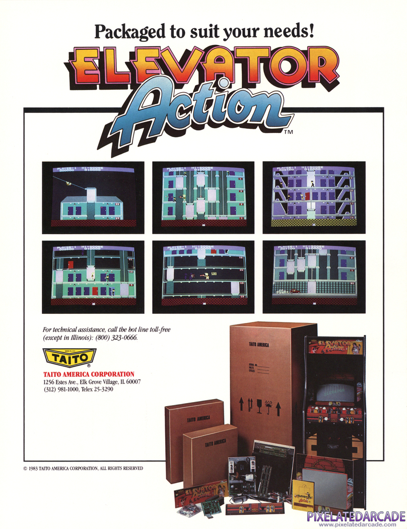 Elevator Action Advertisement: Elevator Action flyer - Back