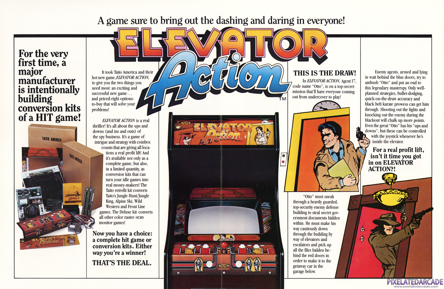 Elevator Action Advertisement: Elevator Action flyer - Inside