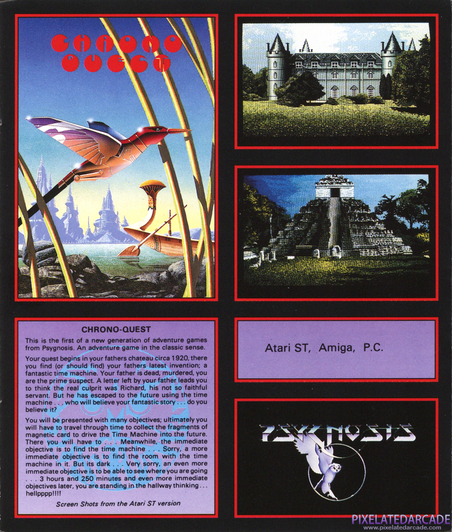 Chrono Quest Advertisement: Psygnosis product catalog