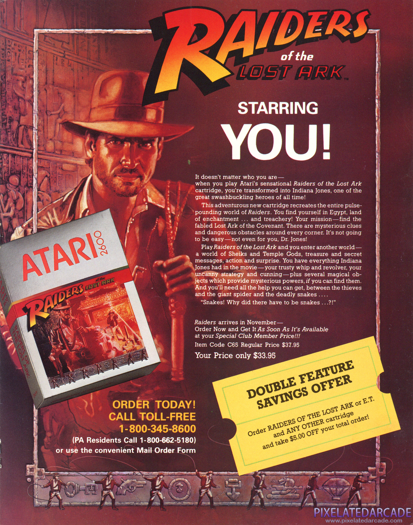 Raiders of the Lost Ark Advertisement: Atari Age magazine December 1982 promotion