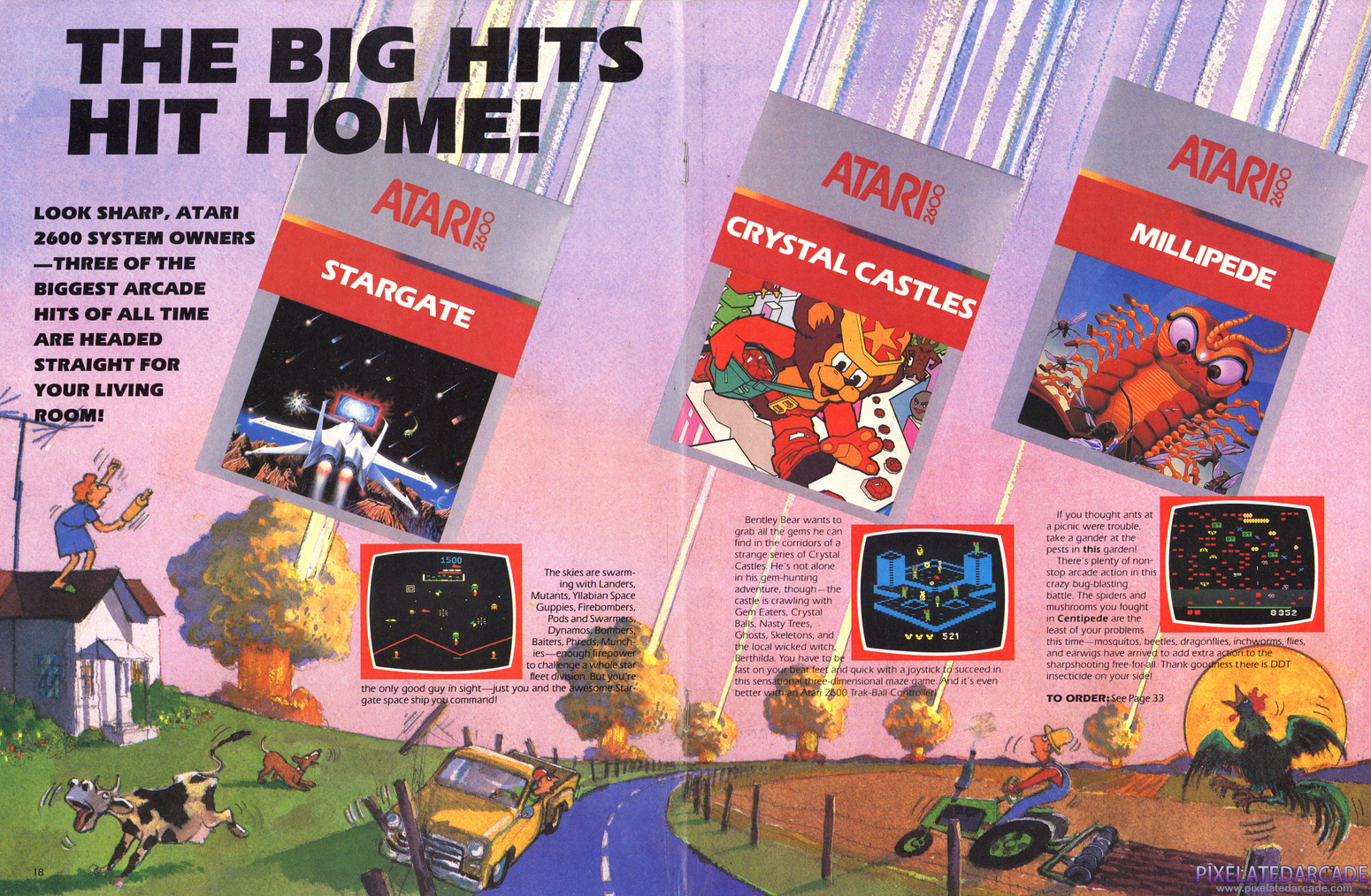 Crystal Castles Advertisement: Atari Age magazine March/April 1984 promotion